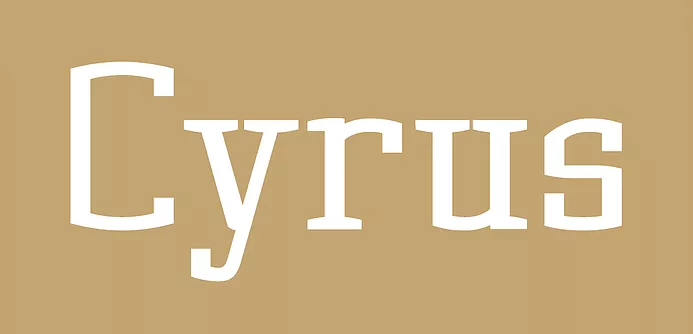 Schriftart Cyrus